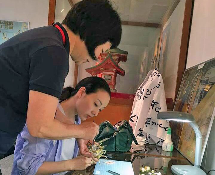 ミニ灯籠製作体験の写真